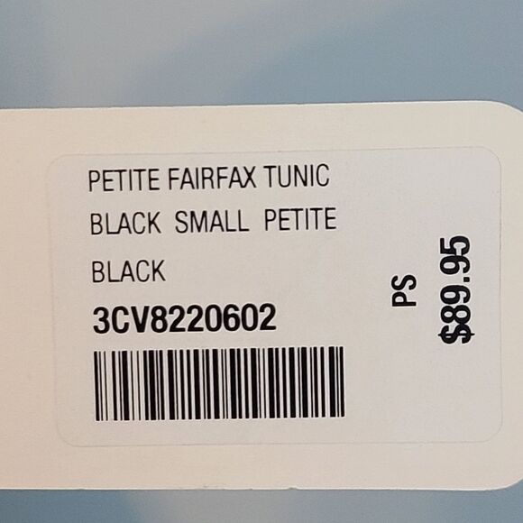 Soft Surroundings Women SP Fairfax Tunic Black Button High Low Pockets NWT - Picture 11 of 11